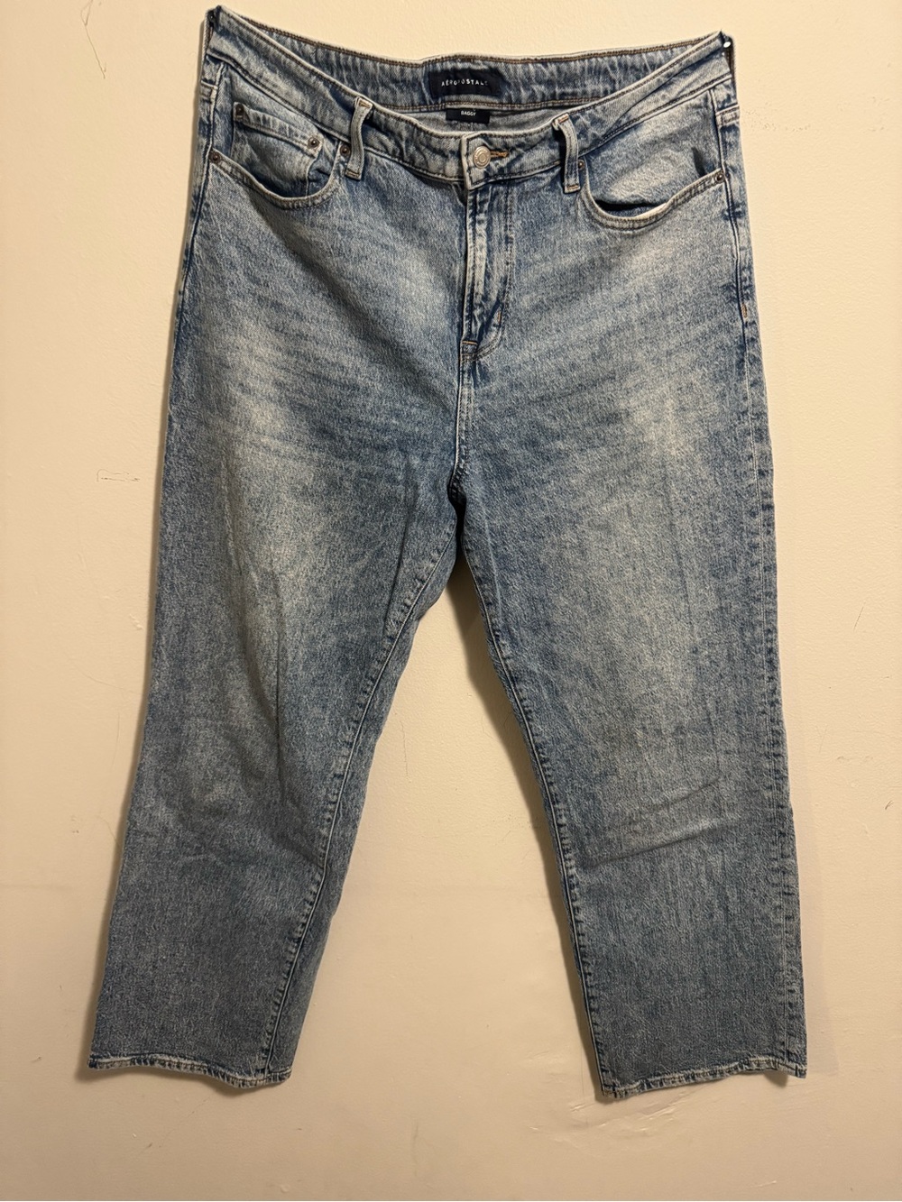Aeropostale Men's Light Blue Baggy Jeans